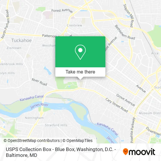 USPS Collection Box - Blue Box map