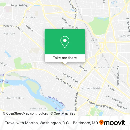 Travel with Martha map
