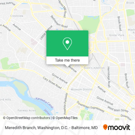 Mapa de Meredith Branch