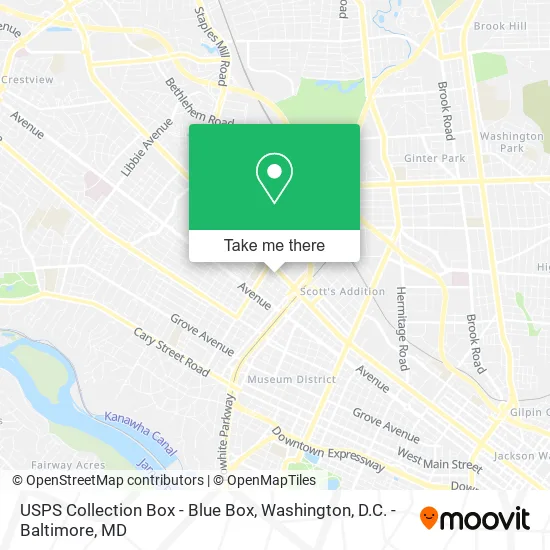 USPS Collection Box - Blue Box map