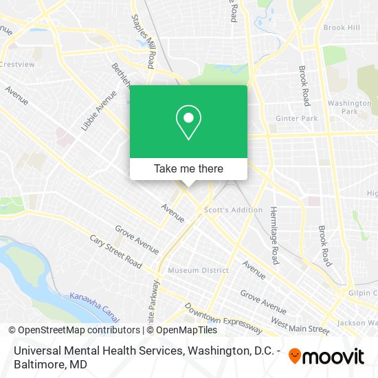 Universal Mental Health Services map