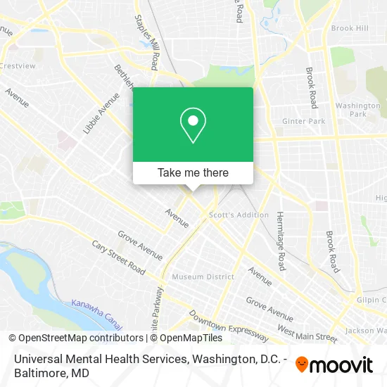 Mapa de Universal Mental Health Services