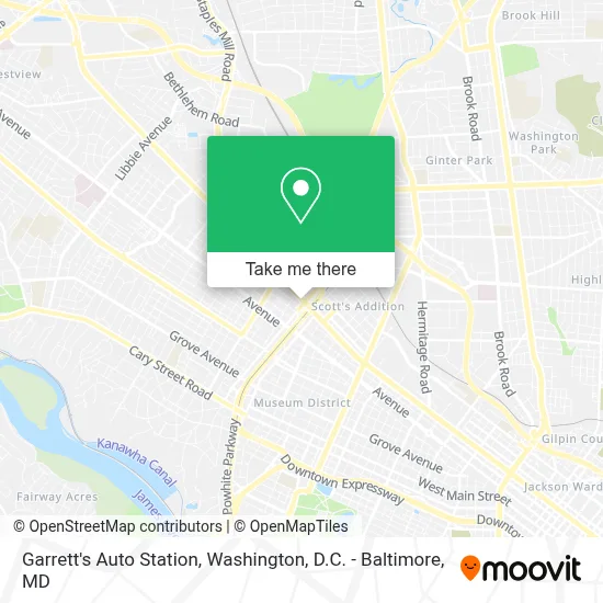 Garrett's Auto Station map