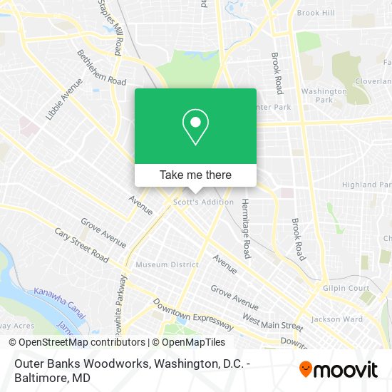 Mapa de Outer Banks Woodworks