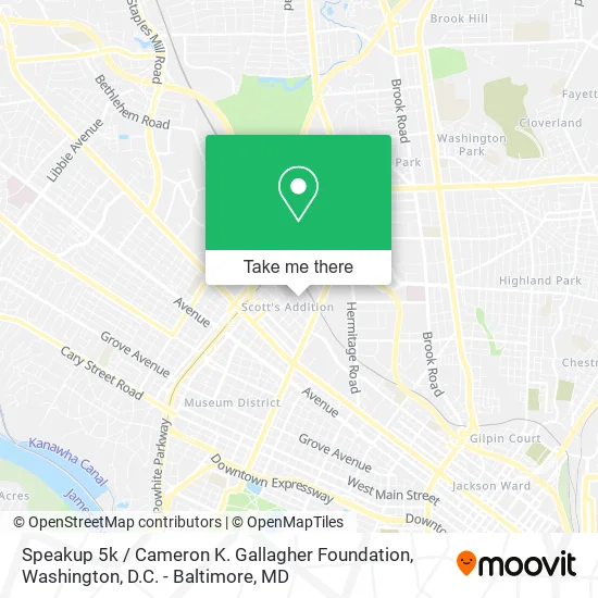 Mapa de Speakup 5k / Cameron K. Gallagher Foundation
