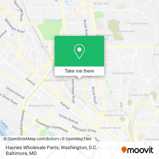 Haynes Wholesale Parts map