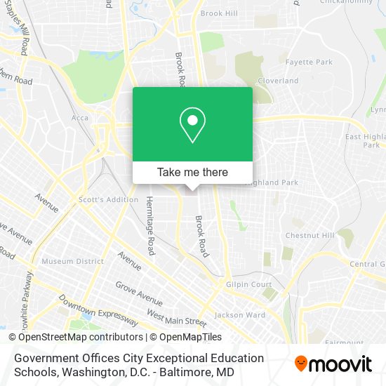 Government Offices City Exceptional Education Schools map