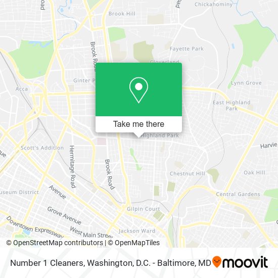 Number 1 Cleaners map