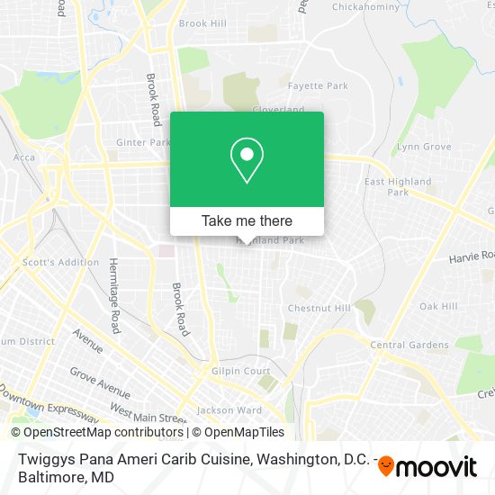 Twiggys Pana Ameri Carib Cuisine map