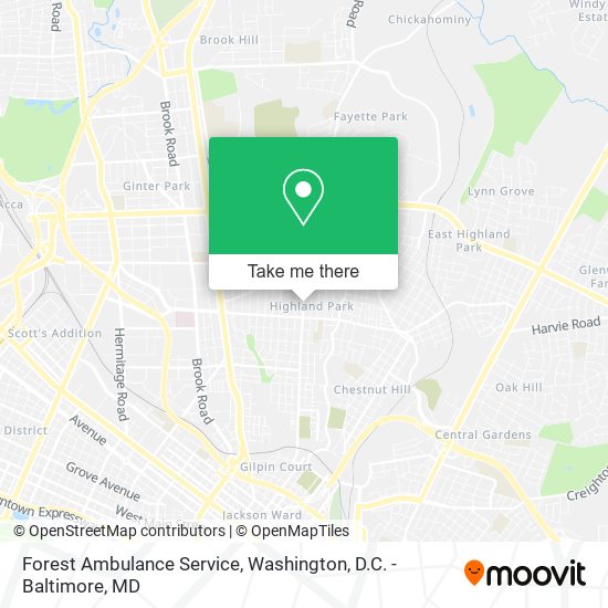 Forest Ambulance Service map
