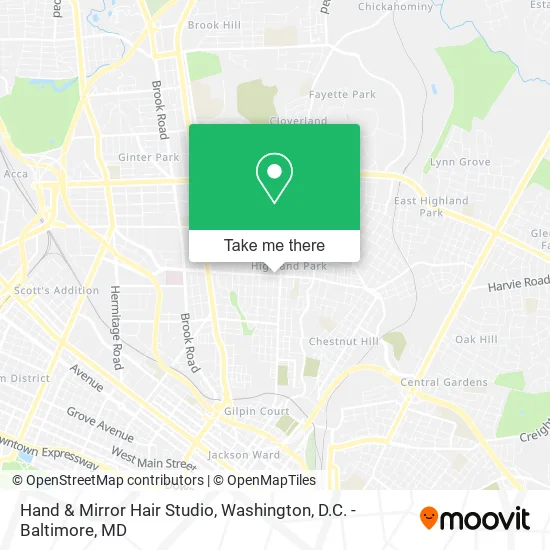 Hand & Mirror Hair Studio map