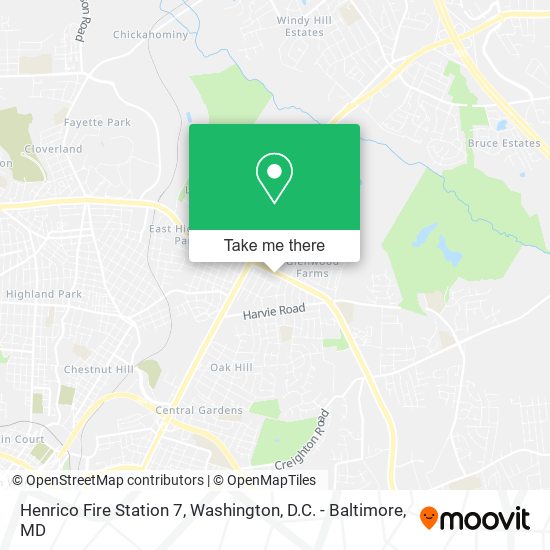 Henrico Fire Station 7 map