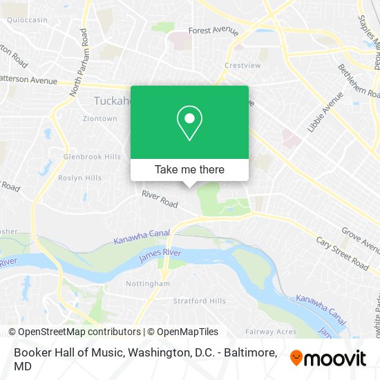 Mapa de Booker Hall of Music