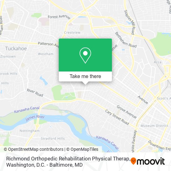 Richmond Orthopedic Rehabilitation Physical Therap map