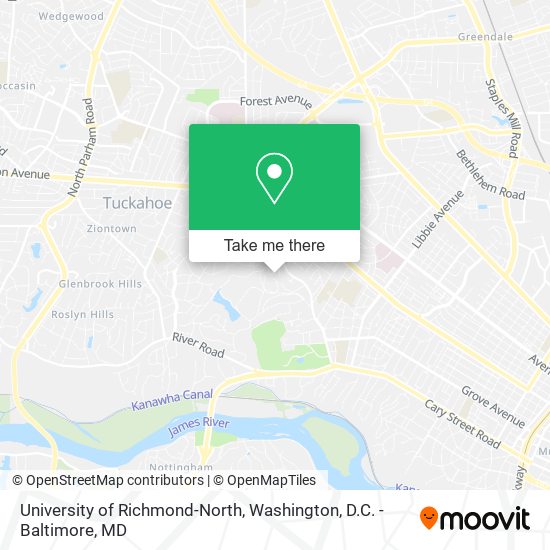 University of Richmond-North map