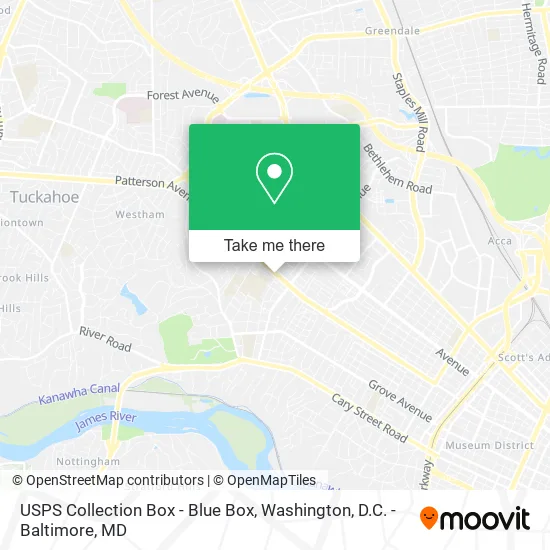 USPS Collection Box - Blue Box map