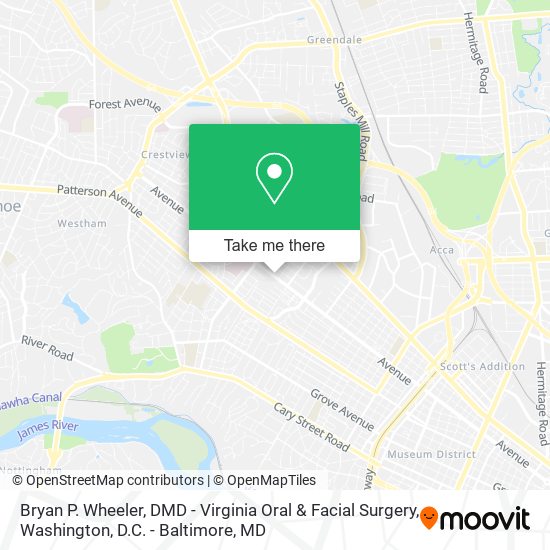 Bryan P. Wheeler, DMD - Virginia Oral & Facial Surgery map