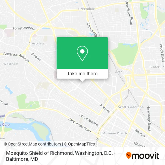 Mapa de Mosquito Shield of Richmond