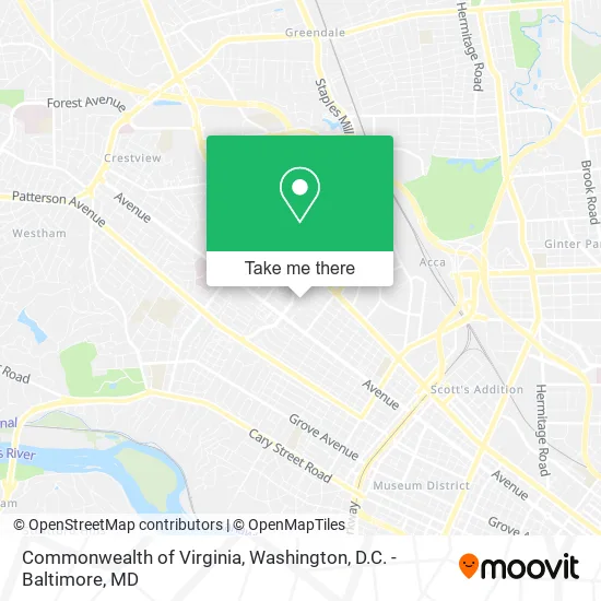 Commonwealth of Virginia map