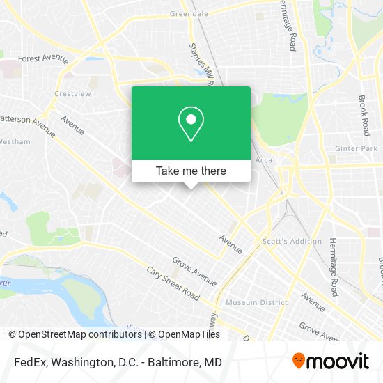 FedEx map