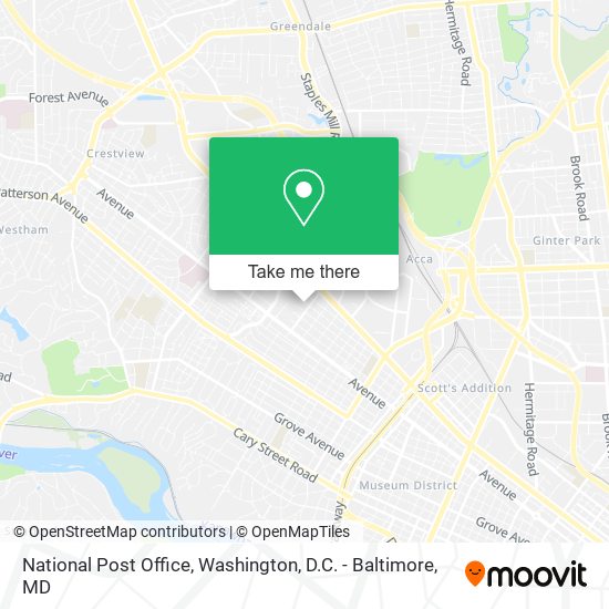 National Post Office map