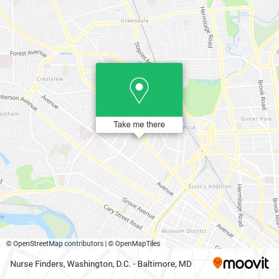 Nurse Finders map