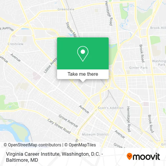 Virginia Career Institute map