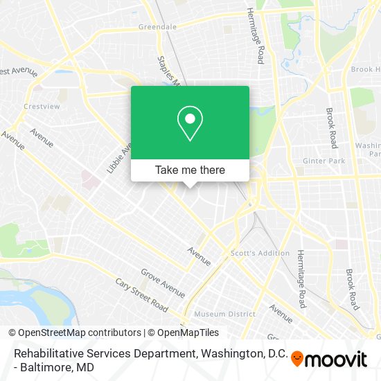 Rehabilitative Services Department map