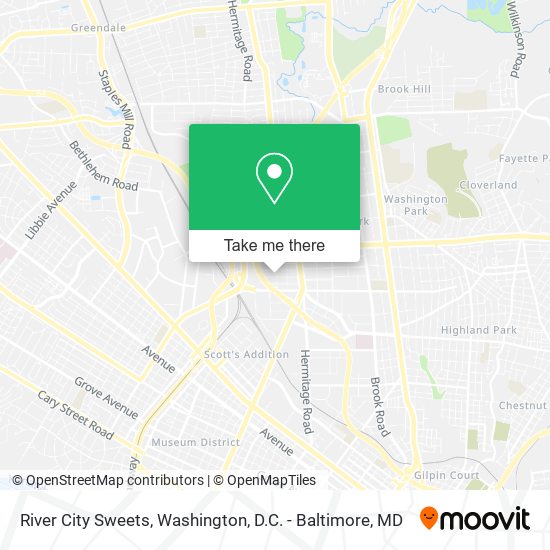 River City Sweets map