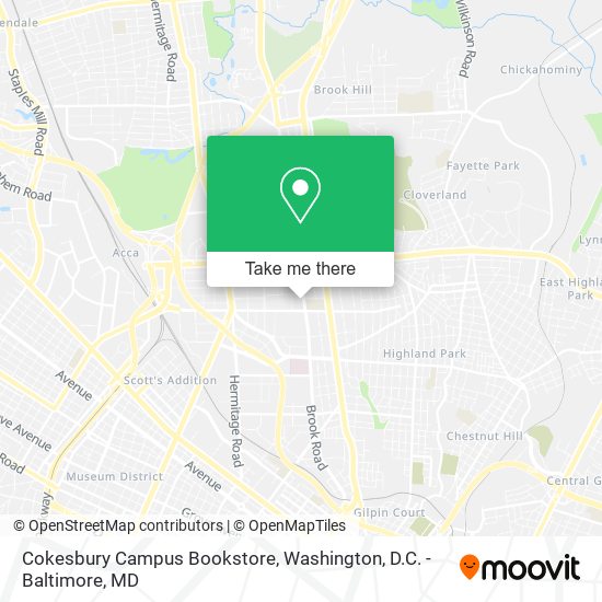 Cokesbury Campus Bookstore map