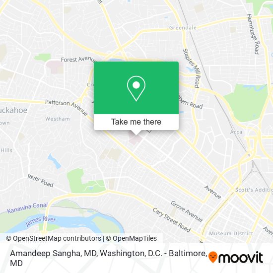 Amandeep Sangha, MD map