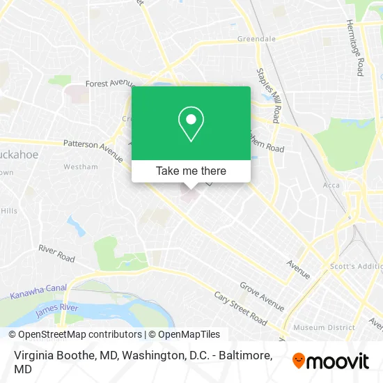 Virginia Boothe, MD map