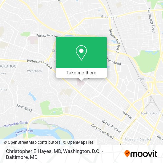 Christopher E Hayes, MD map