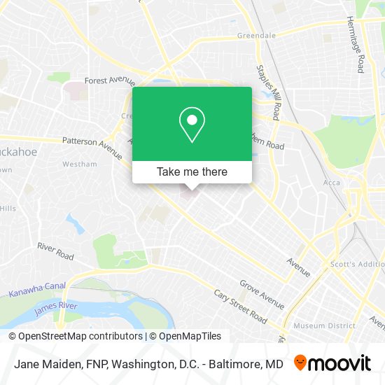 Jane Maiden, FNP map