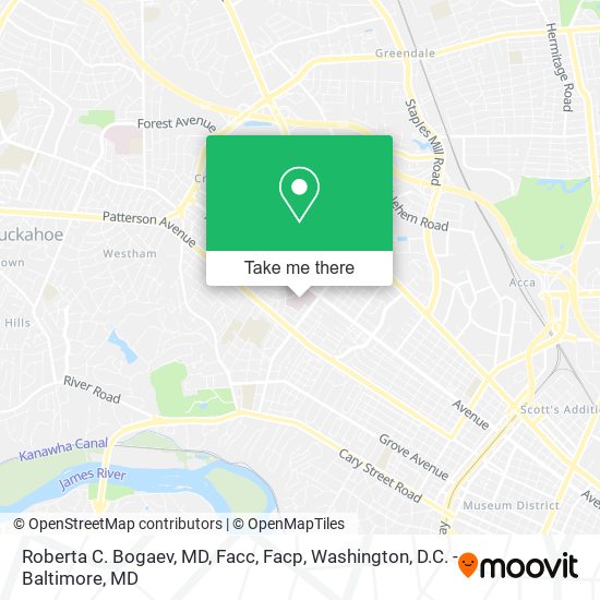 Roberta C. Bogaev, MD, Facc, Facp map