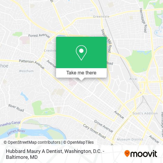 Hubbard Maury A Dentist map