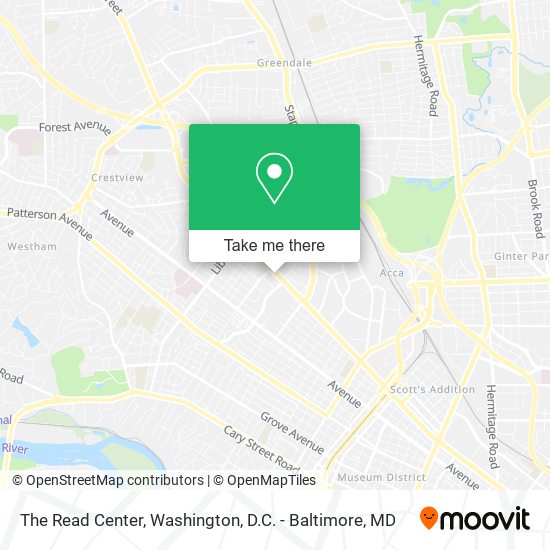 The Read Center map