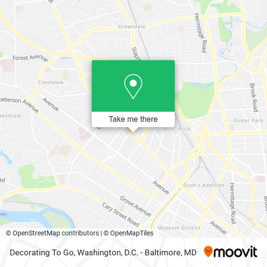 Decorating To Go map