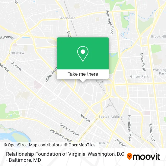Relationship Foundation of Virginia map