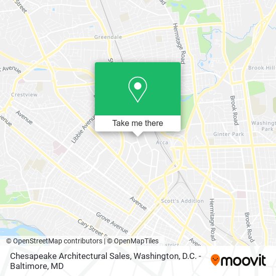 Mapa de Chesapeake Architectural Sales