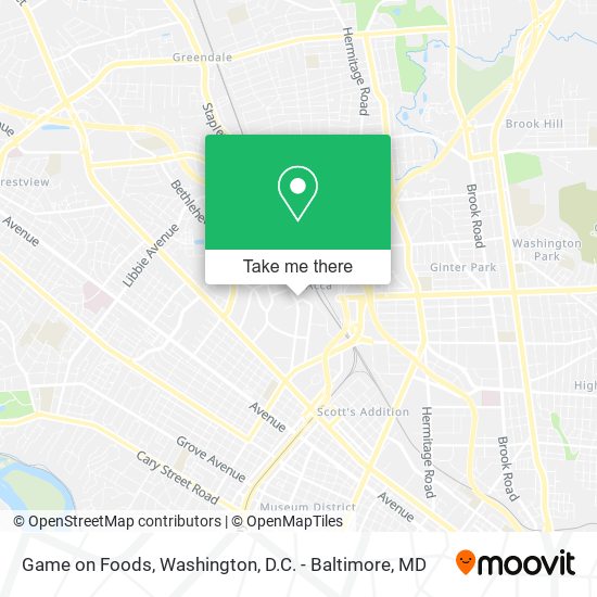 Game on Foods map