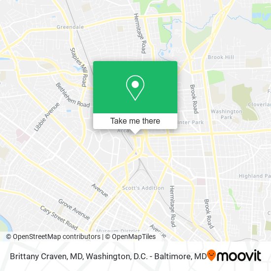 Mapa de Brittany Craven, MD