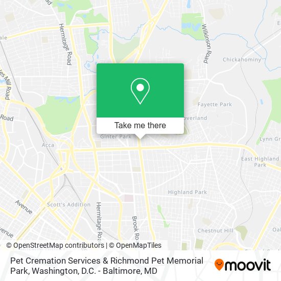Pet Cremation Services & Richmond Pet Memorial Park map