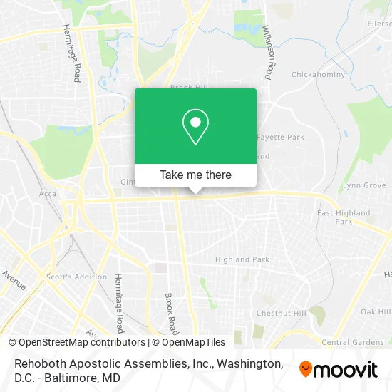 Mapa de Rehoboth Apostolic Assemblies, Inc.