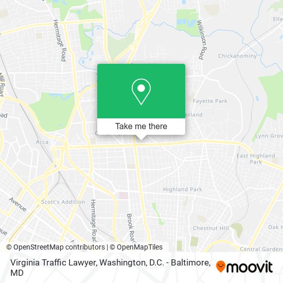 Virginia Traffic Lawyer map