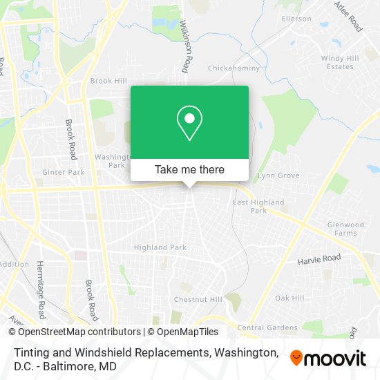 Mapa de Tinting and Windshield Replacements