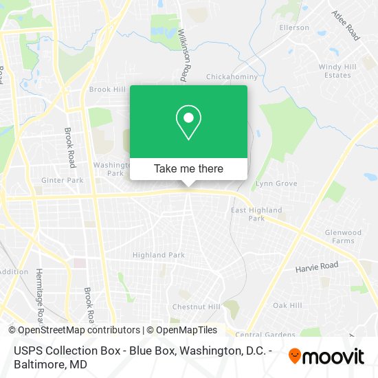 USPS Collection Box - Blue Box map