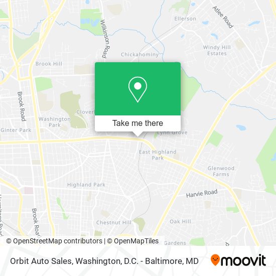 Mapa de Orbit Auto Sales
