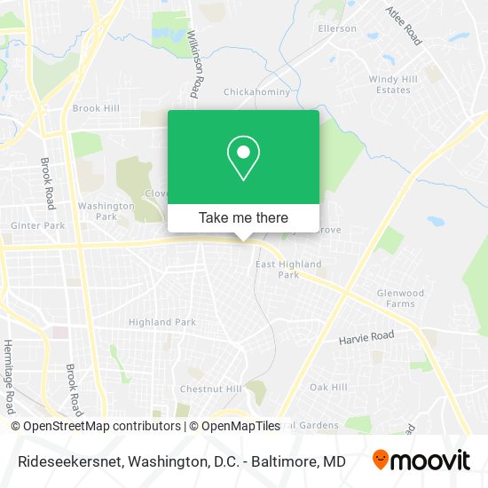 Rideseekersnet map