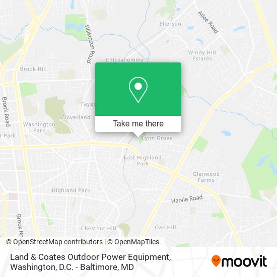 Land & Coates Outdoor Power Equipment map